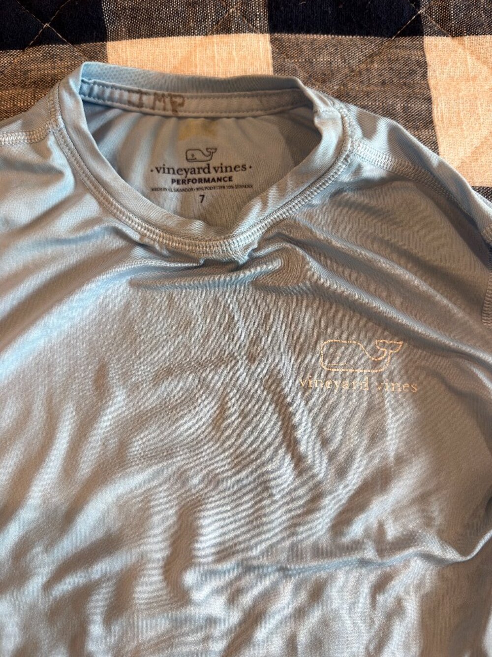 Vineyard Vines light blue swim shirt
